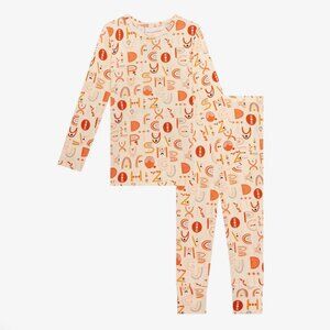 Posh Peanut Alphabet Medley Long Sleeve PJs, 2 piece set, Size 6T, New with tags